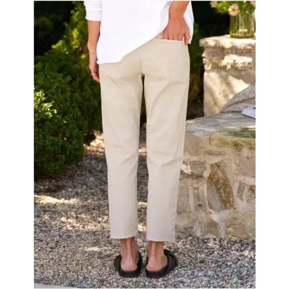 Frank & Eileen Wicklow Italian Chino Khaki Straight Leg Mid Rise Pants Size 10 - Picture 3 of 10